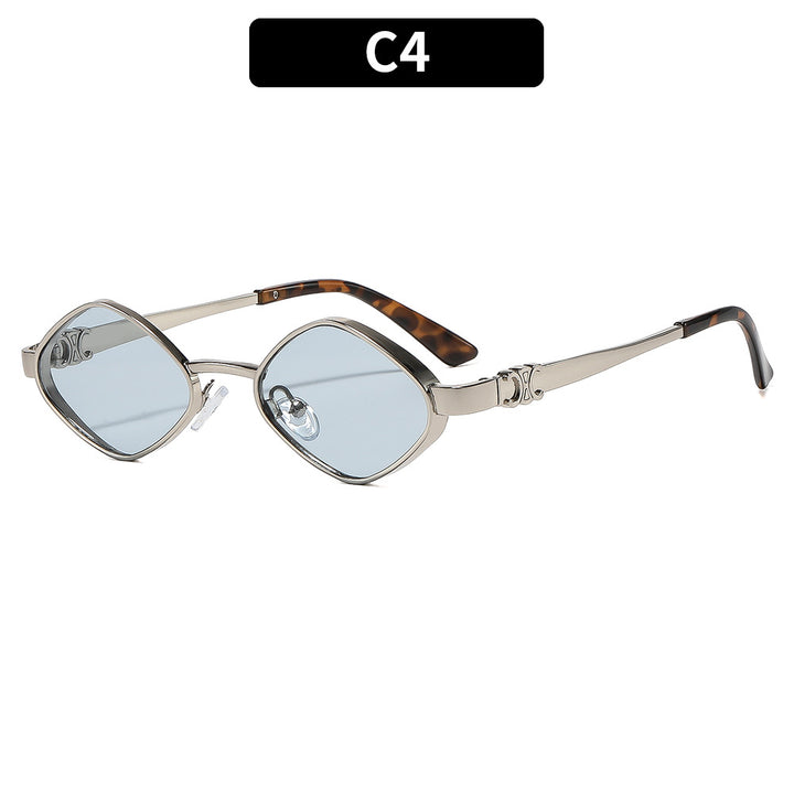 Chic Geometric Metal Frame Sunglasses