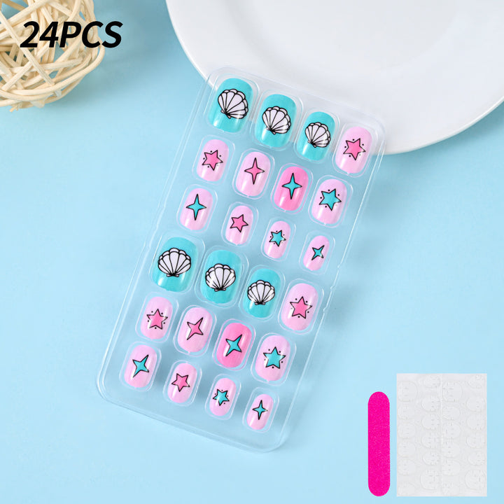 Themed Summer Beach Nail Art Press-On Nails Bowlift
