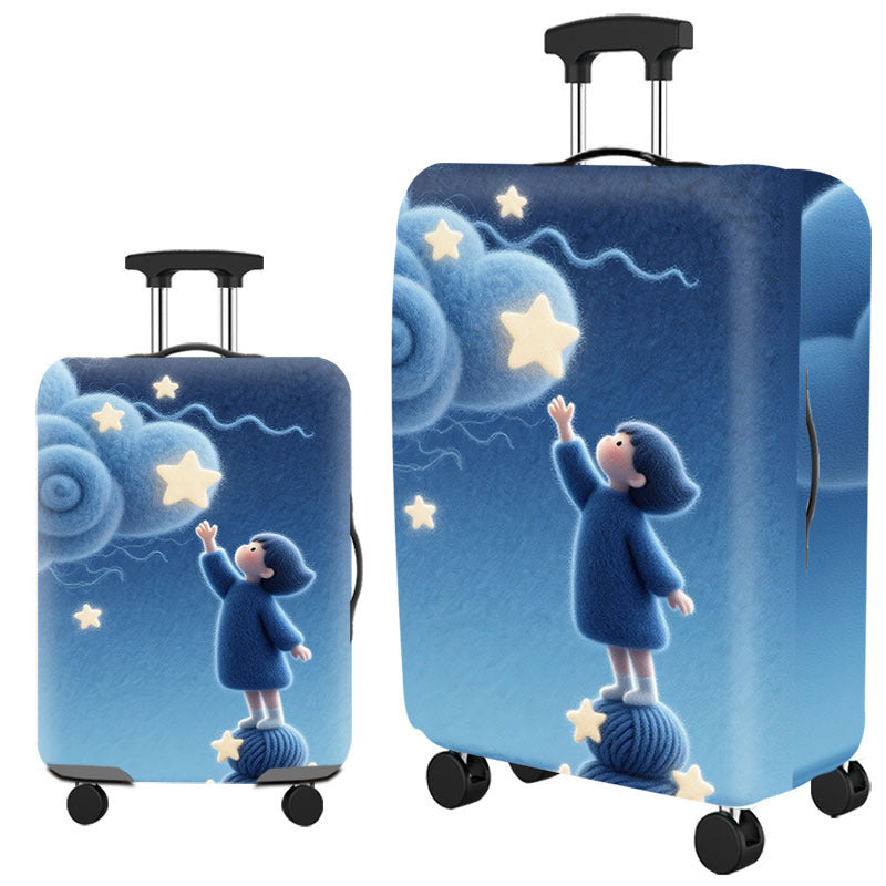 Tropical Leaf Print Hard Shell Luggage Bowlift