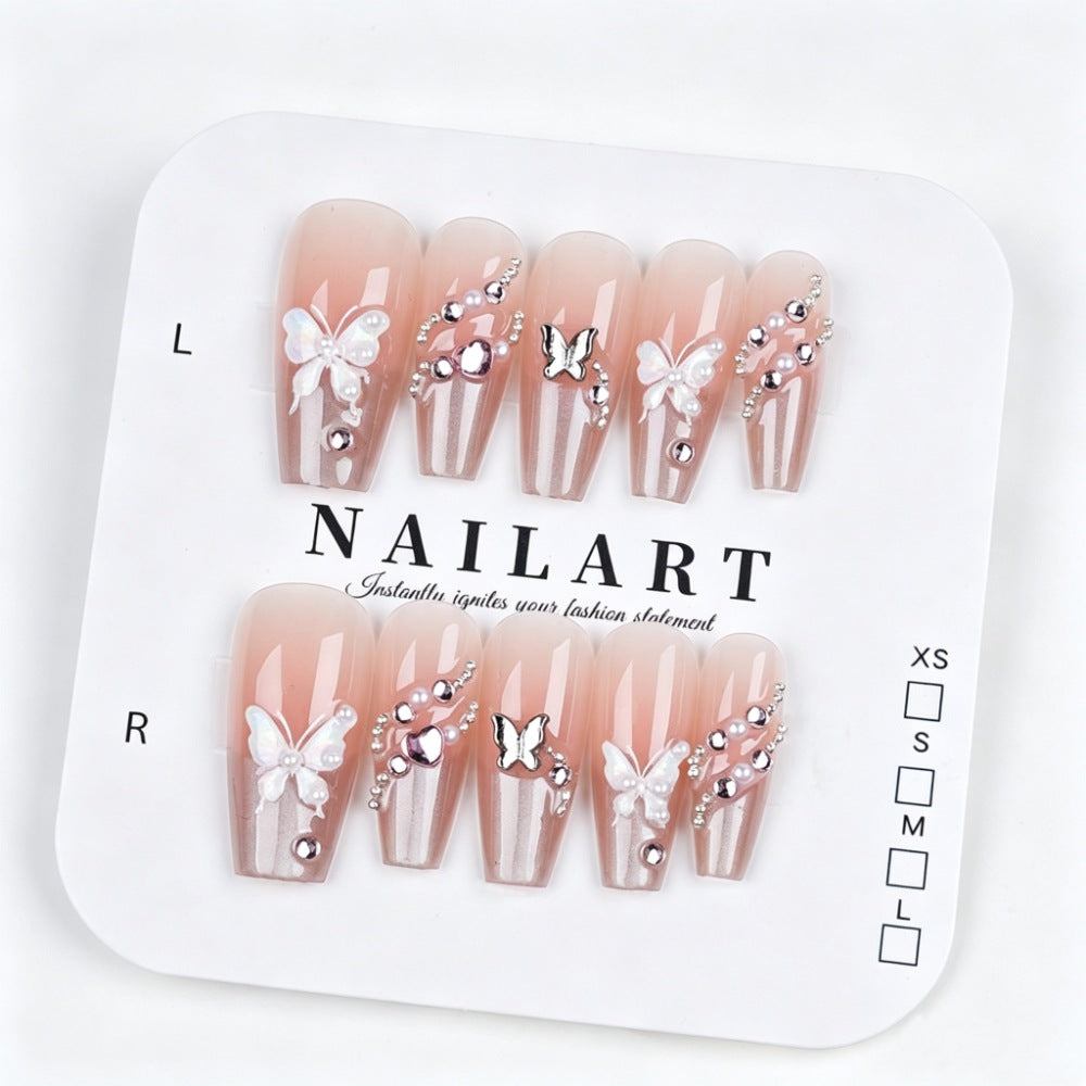Artistic Nail Design with Floral Accents Bowlift