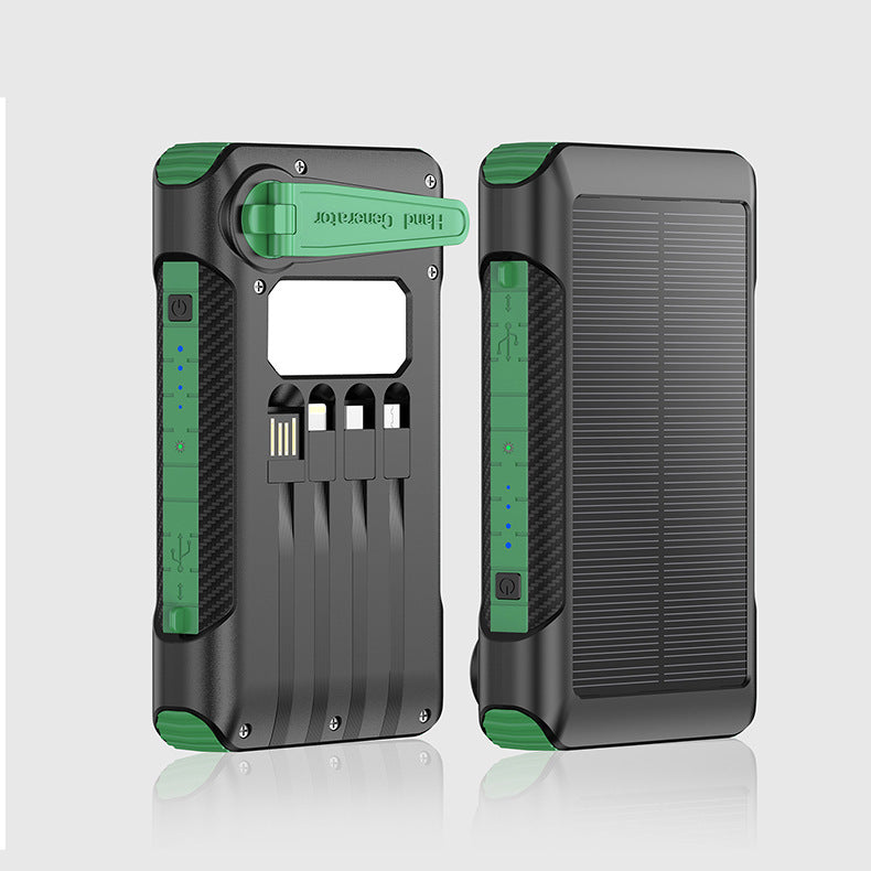 Solar-powered power bank with multiple charging ports and LED display Bowlift