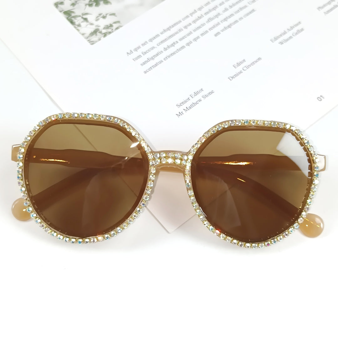 Women Glittering Oversized Sunglasses Bowlift