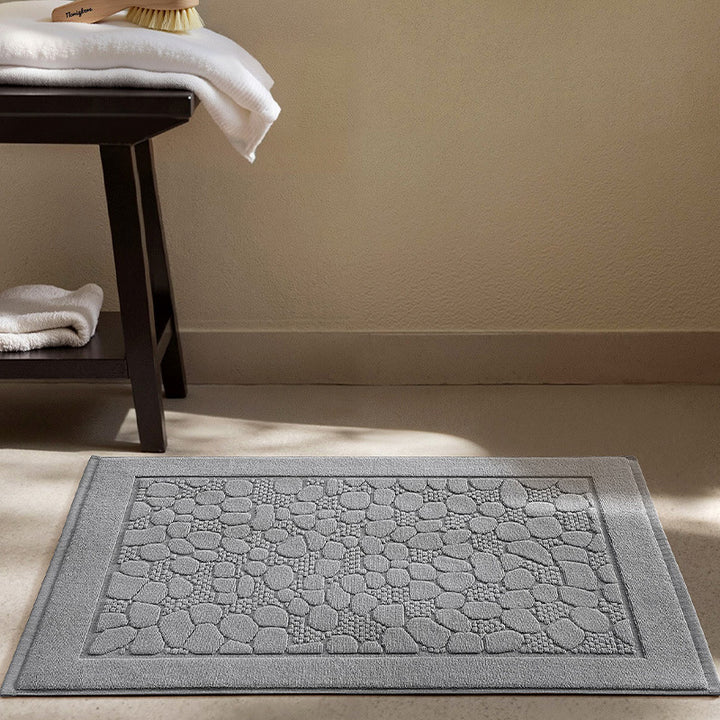 Soft Textured Round Bath Mat Bowlift