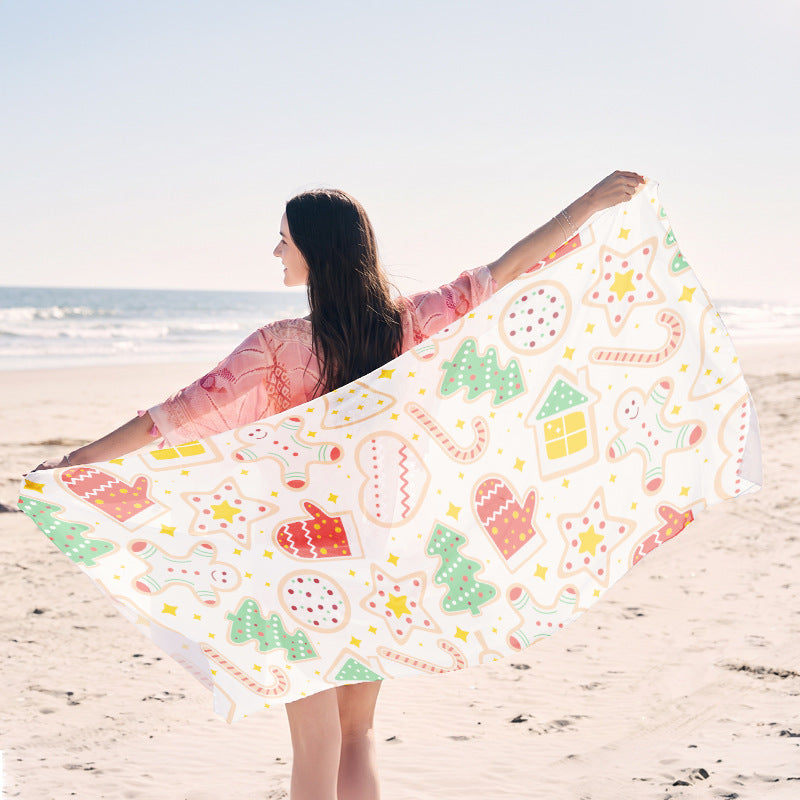 Beach towel with elegant jellyfish pattern Bowlift