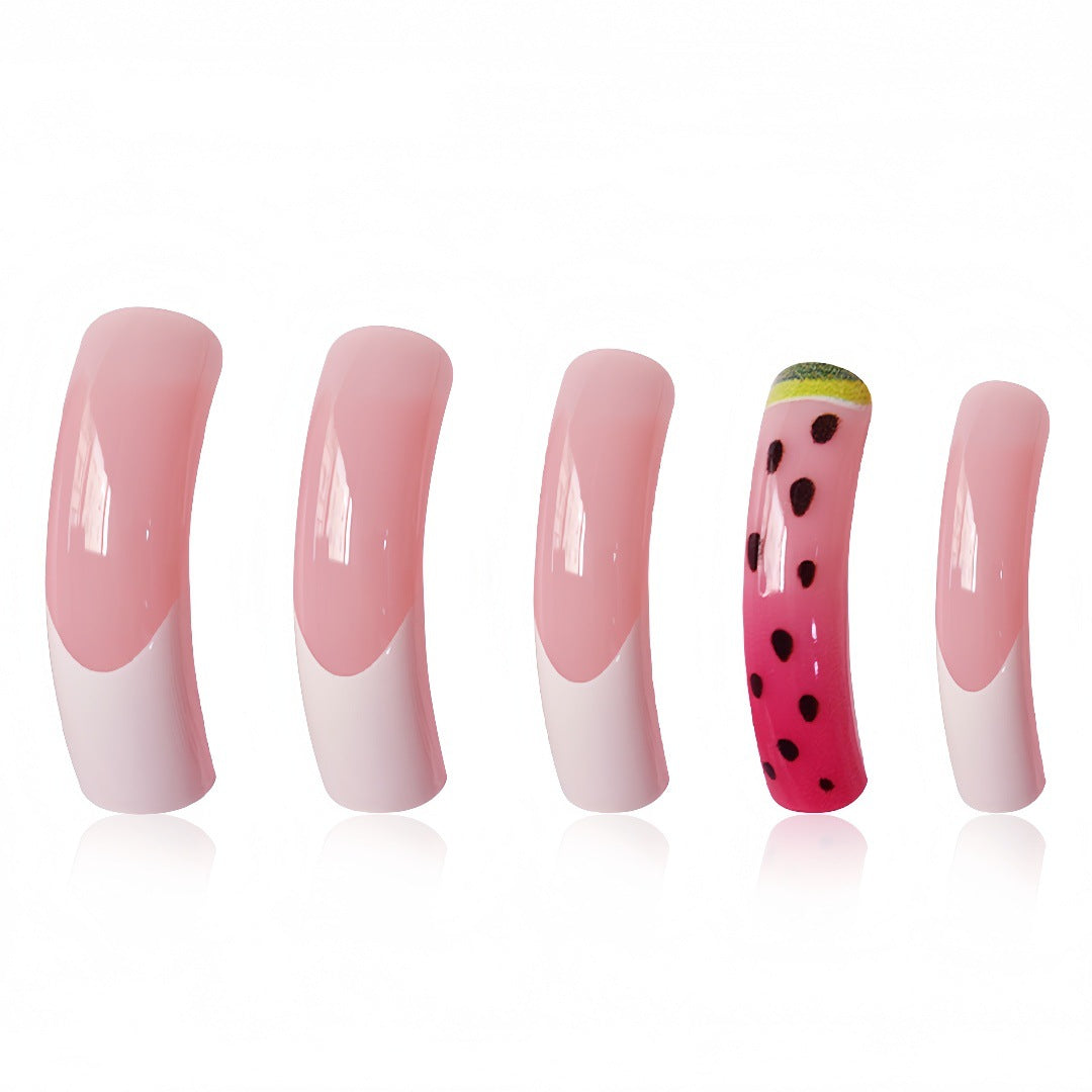 Watermelon-Inspired Press-On Nail Set Bowlift