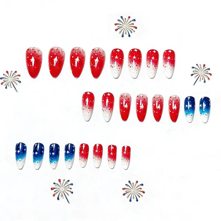Artificial nails in creative star design Bowlift