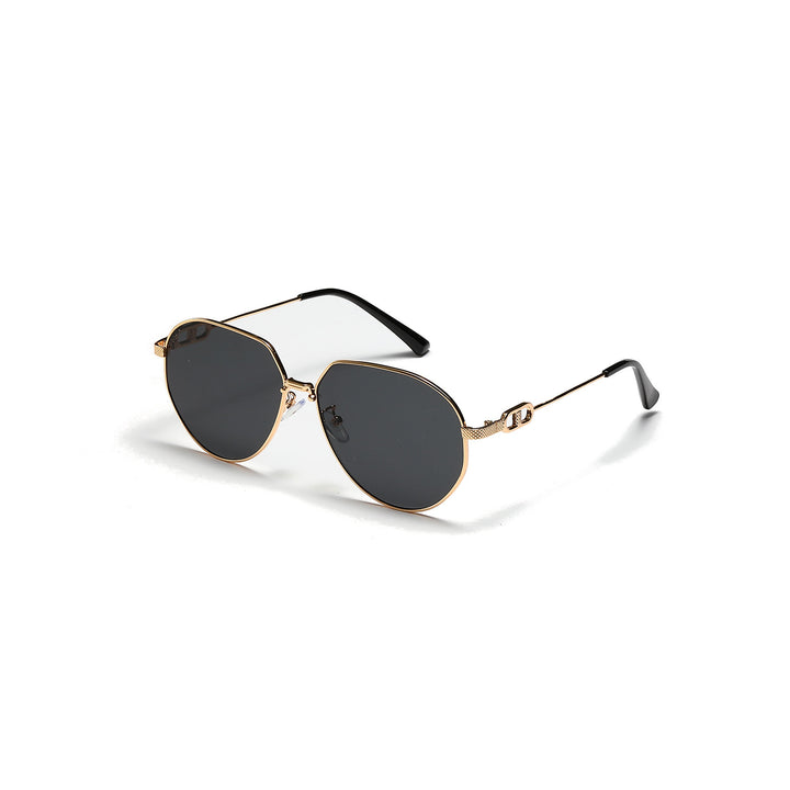 Ladies stylish oval sunglasses with fashionable metal frame Bowlift