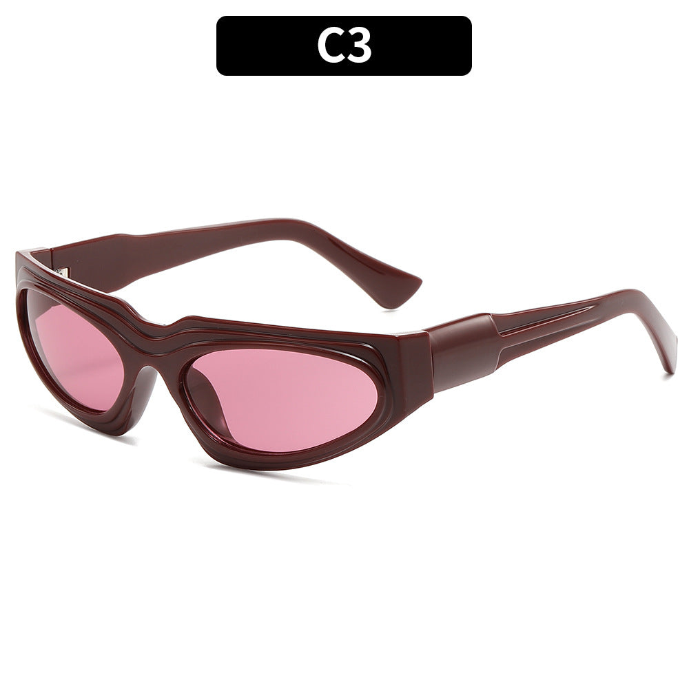 Sleek Retro Shield Sunglasses