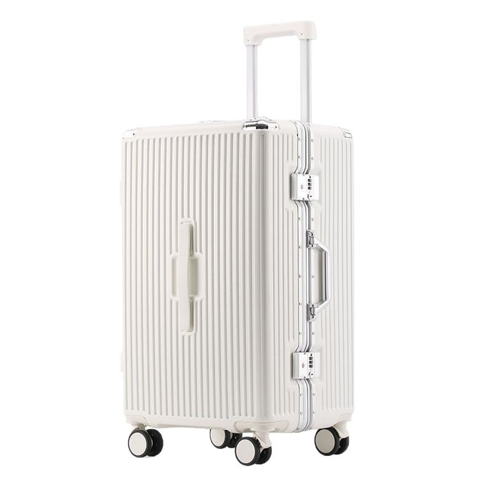 Unisex Stylish High-Impact Ribbed Hardshell Suitcase Bowlift