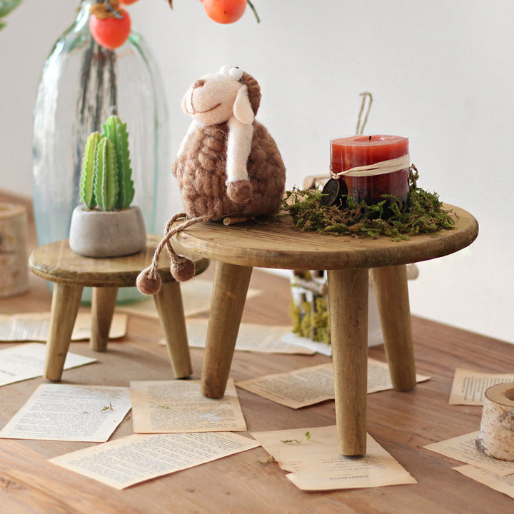 Stylish side table made of natural wood Bowlift