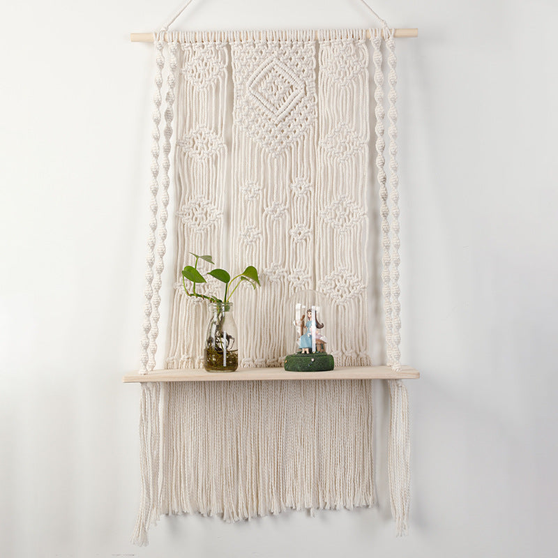 Macrame Wall Shelf with Hanger Bowlift