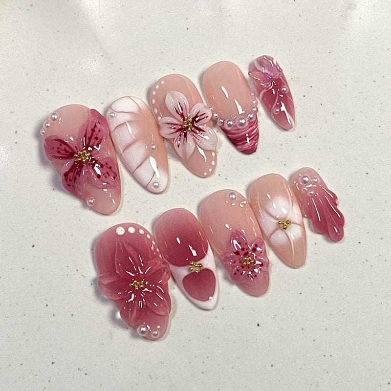 Professional Press-On Nail Set with Trendy Designs Bowlift