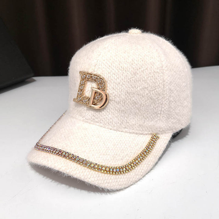 Women's Luxury Embellished Fleece Baseball Cap Bowlift