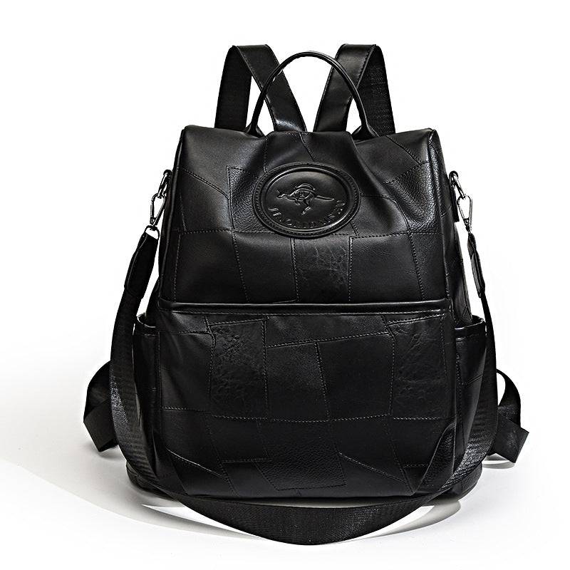 Premium Leather Multi-Compartment Backpack