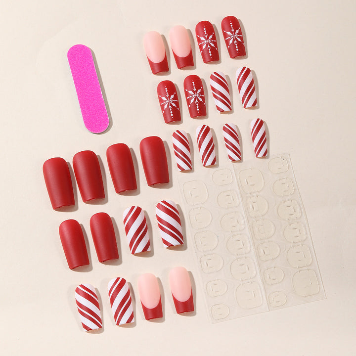 Festive Winter-Themed Nail Art Extensions Bowlift