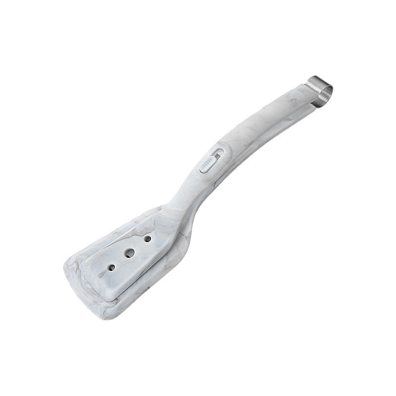 Ergonomic silicone spatula with stainless steel accents Bowlift