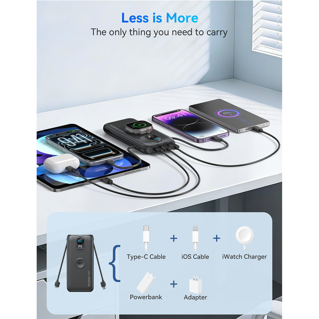 Power bank with wireless charging function and high-performance fast charging Bowlift