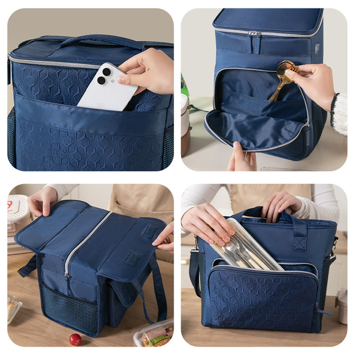 Cooling and transport bag with versatile interior layout Bowlift