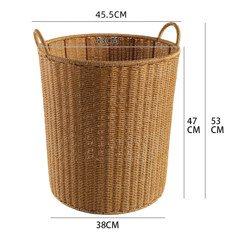 Handwoven Round Laundry Hamper Bowlift