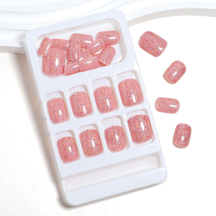 Glittery Press-On Toenail Set Bowlift