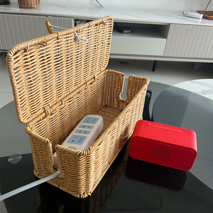 Woven Charging Organizer Basket Bowlift