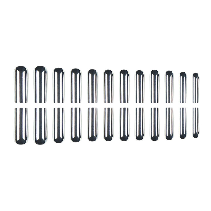 Metallic Finish Long Press-On Nails Bowlift
