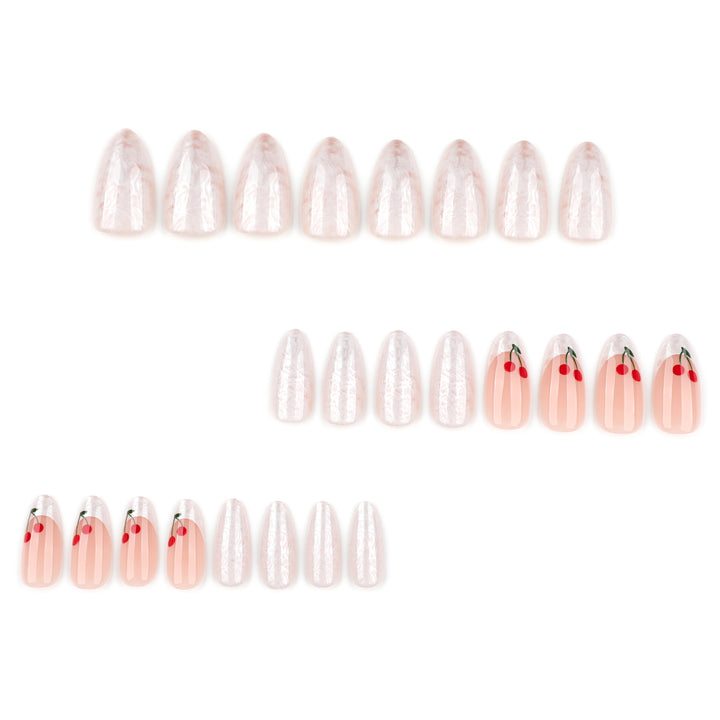 Artful Nail Extensions with Fruity Design Bowlift