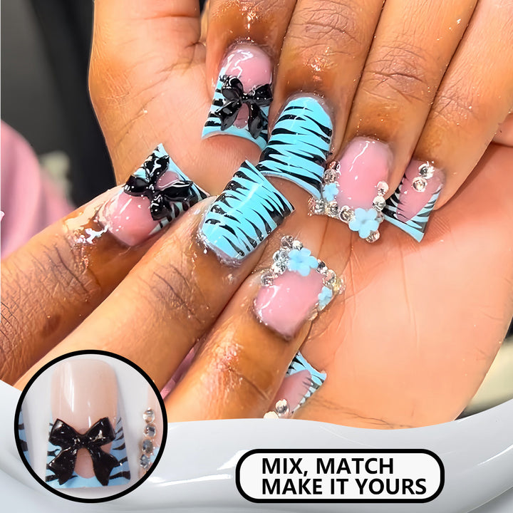 Floral Accent Nail Art Extensions Bowlift