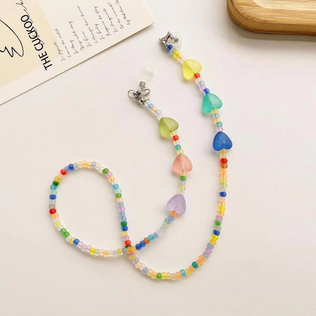 Colorful Bead Glasses Holder Chain Bowlift