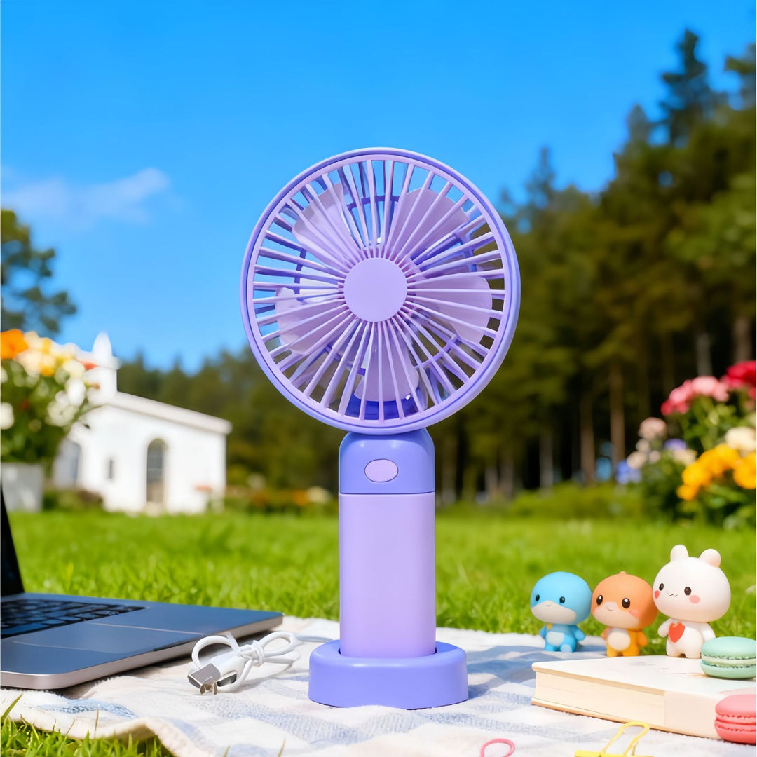 Women Portable Acoustic Fan with USB Charging Function and Flexible Tilt Mechanism Bowlift