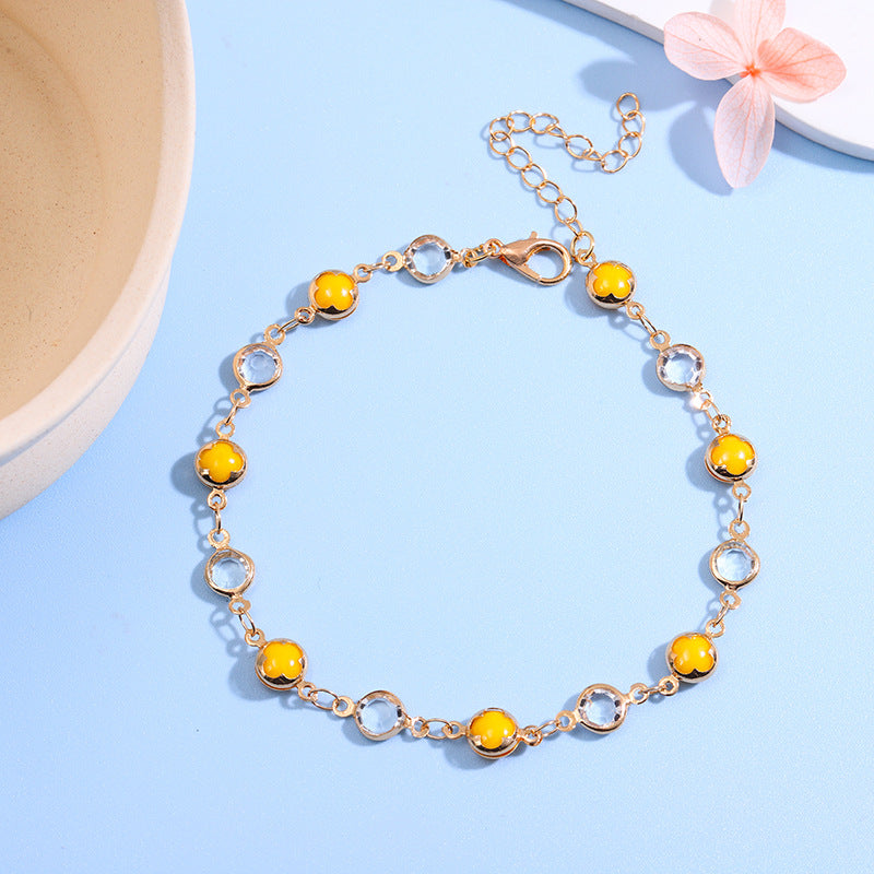 Decorative Gemstone Anklet Bowlift