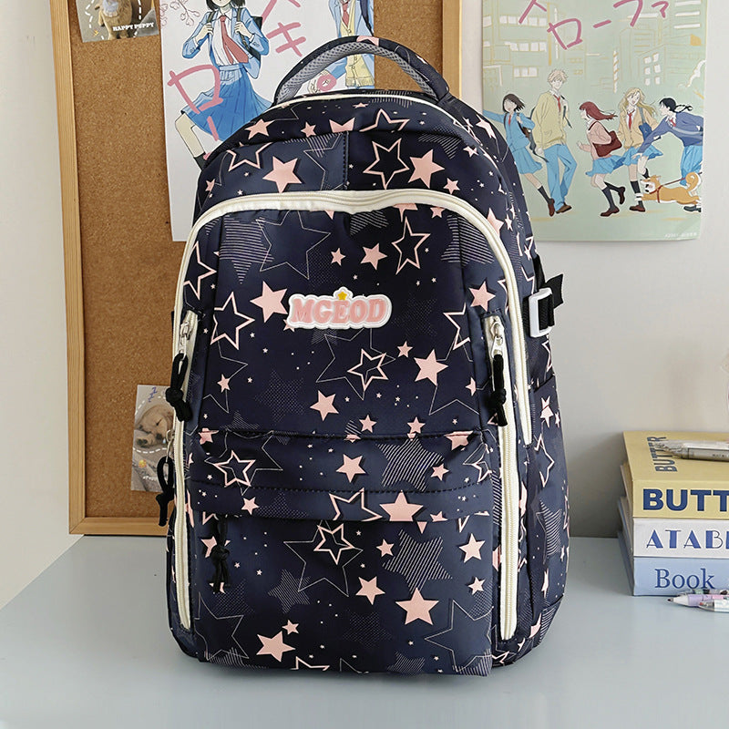 Star-Printed Multifunctional Backpack Bowlift