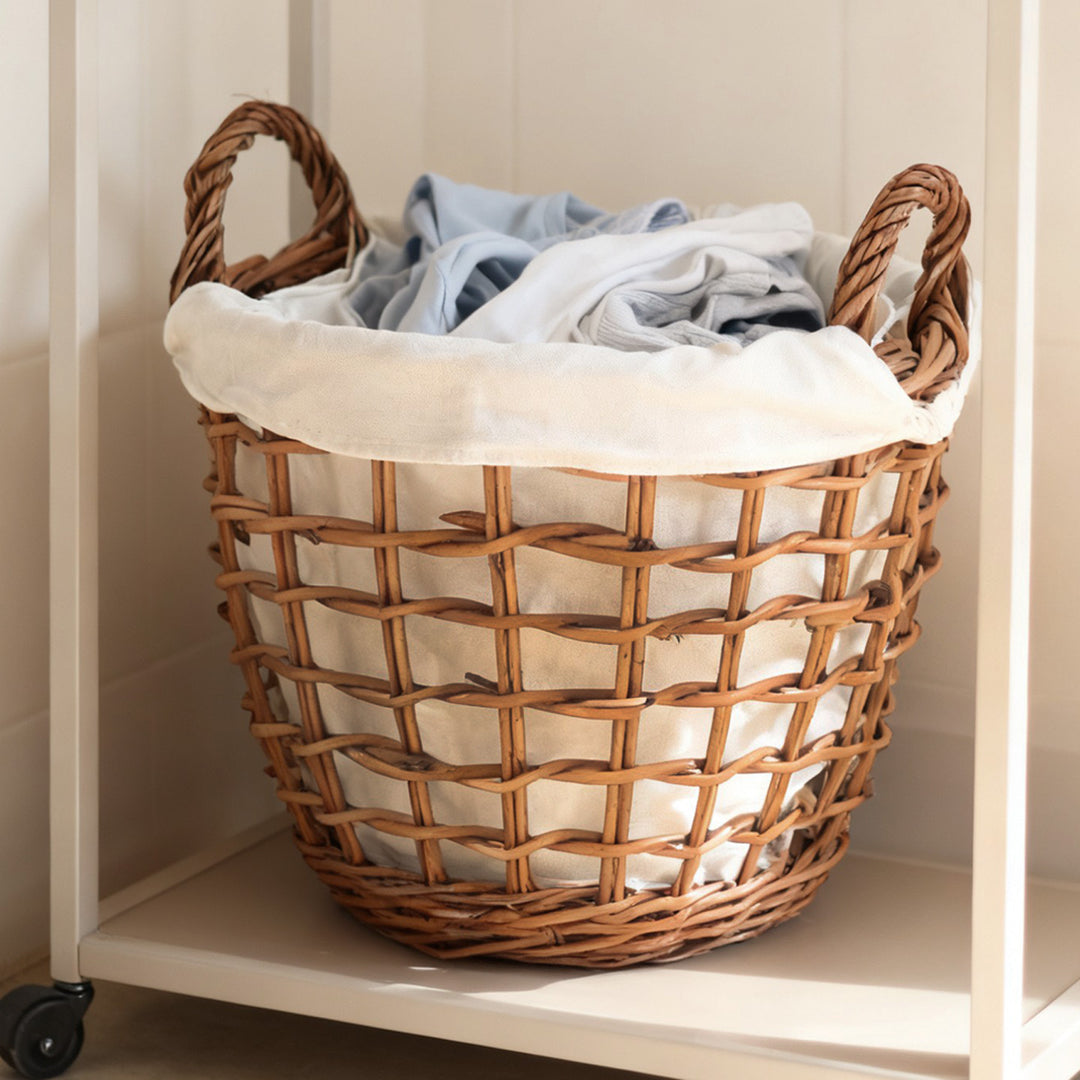 Handcrafted storage basket with cotton lining Bowlift