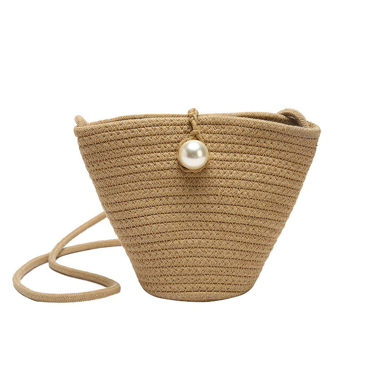 Elegant Handbag with Pearl Closure Bowlift