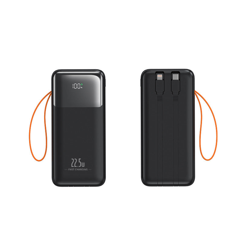 Portable power bank with integrated charging cable and fast charging function Bowlift