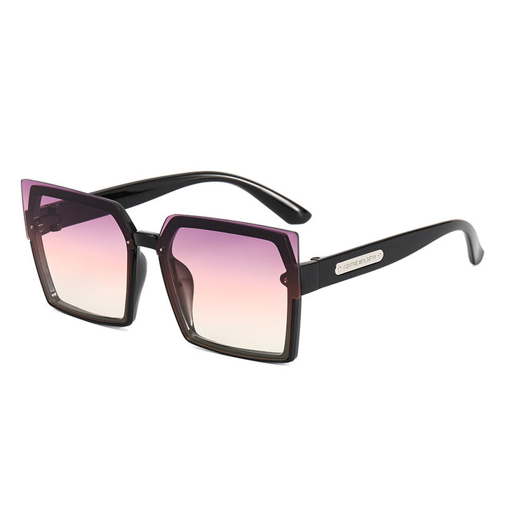 Women's Fashion Square Sunglasses with Stylish Two-Tone Frame Bowlift