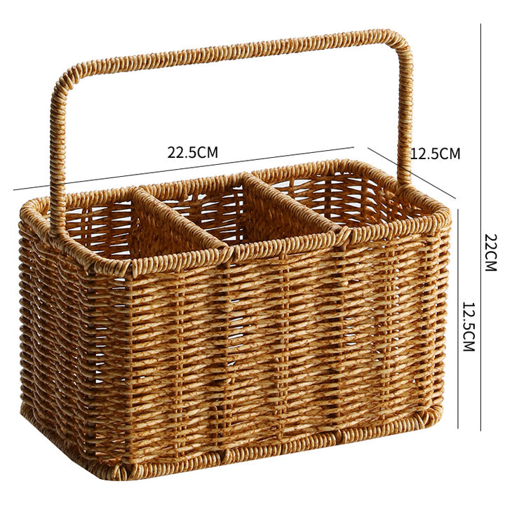 Unisex Handwoven Storage Basket with Dividers Bowlift