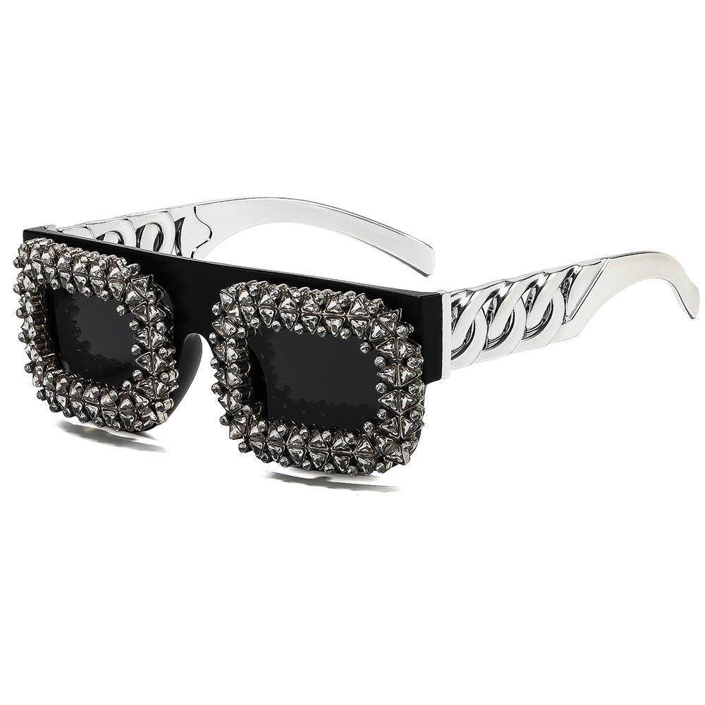 Women's designer sunglasses with extravagant stud embellishments Bowlift