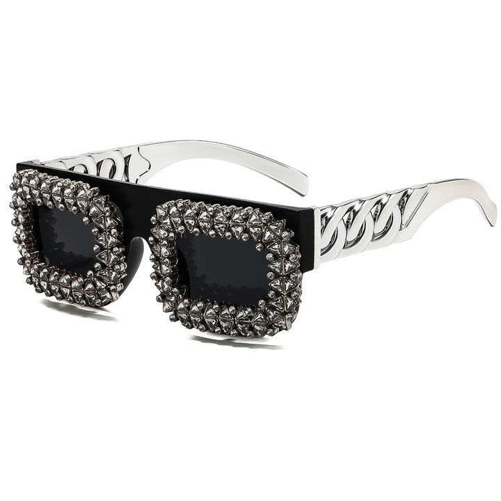 Women's designer sunglasses with extravagant stud embellishments Bowlift