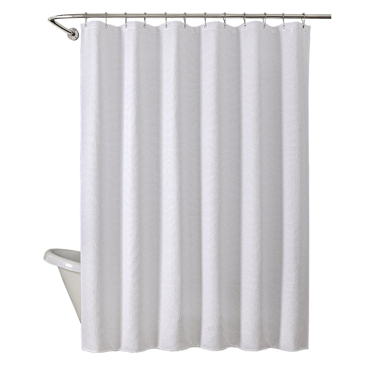 Textured Embossed Shower Curtain Bowlift
