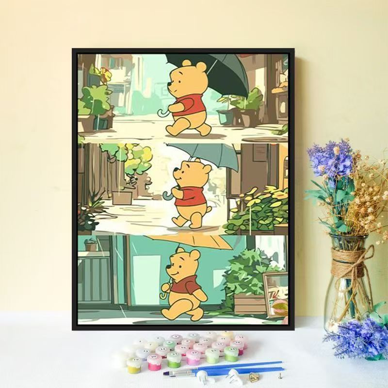 Whimsical Cartoon Bear Art Print Bowlift