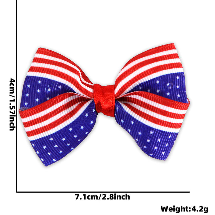 Women's Independence Day mini grosgrain ribbon hair bow with alligator clip Bowlift
