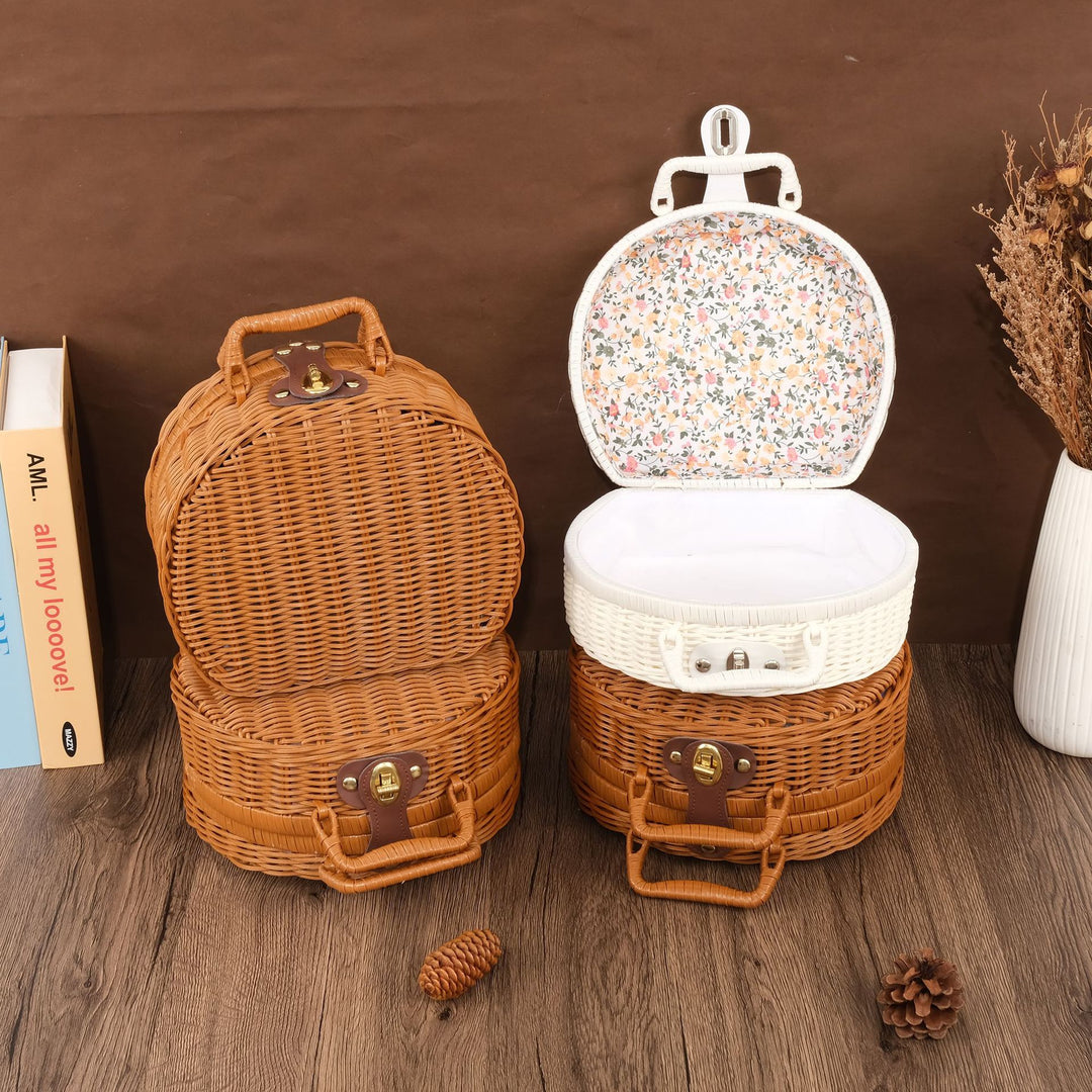 Floral-Inspired Woven Basket Bowlift
