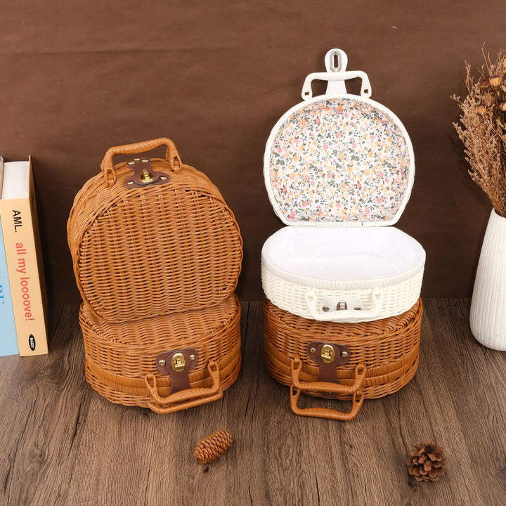 Floral-Inspired Woven Basket Bowlift