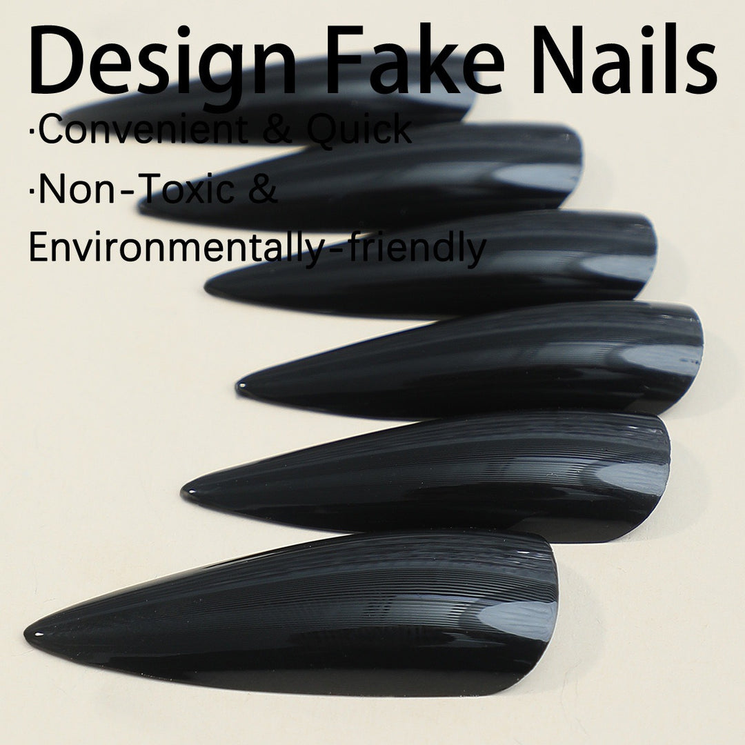 Acrylic nail set with elegant stiletto design Bowlift