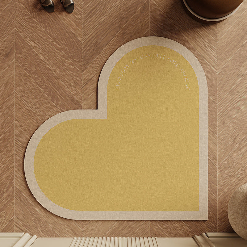 Heart-Shaped Non-Slip Area Mat Bowlift