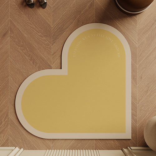 Heart-Shaped Non-Slip Area Mat Bowlift