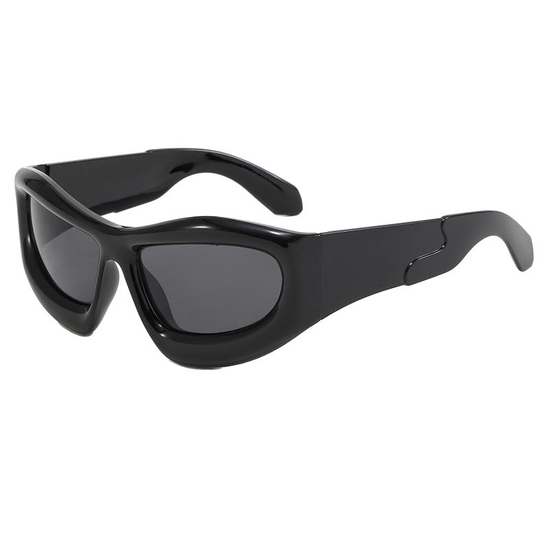 Women's Sporty Sunglasses with Robust, Geometric Frame Design Bowlift