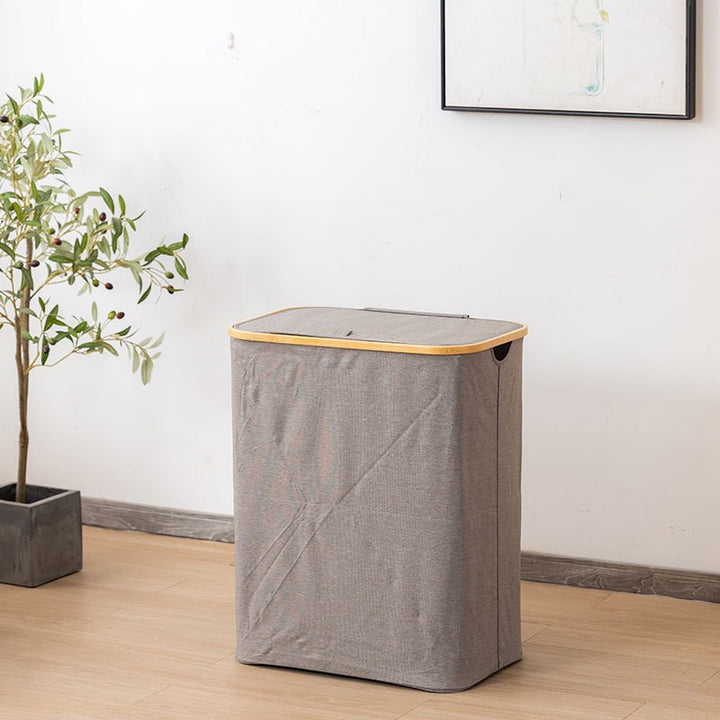 High-quality laundry container with practical and modern bamboo lid Bowlift