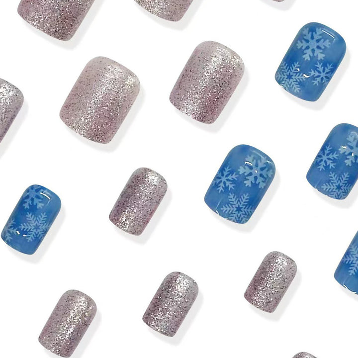 Winter-Themed Press-On Nail Art Bowlift